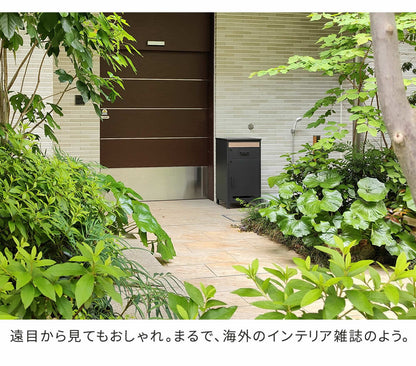 宅配ボックス付 ポスト 高級感 シンプル 大容量 郵便受け 据置型