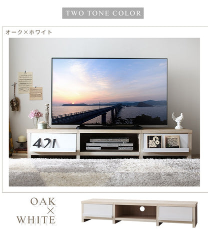 テレビ台 テレビボード 壁寄せ ローボード 幅150cm／180cm 高さ28cm 両サイド引き出し収納