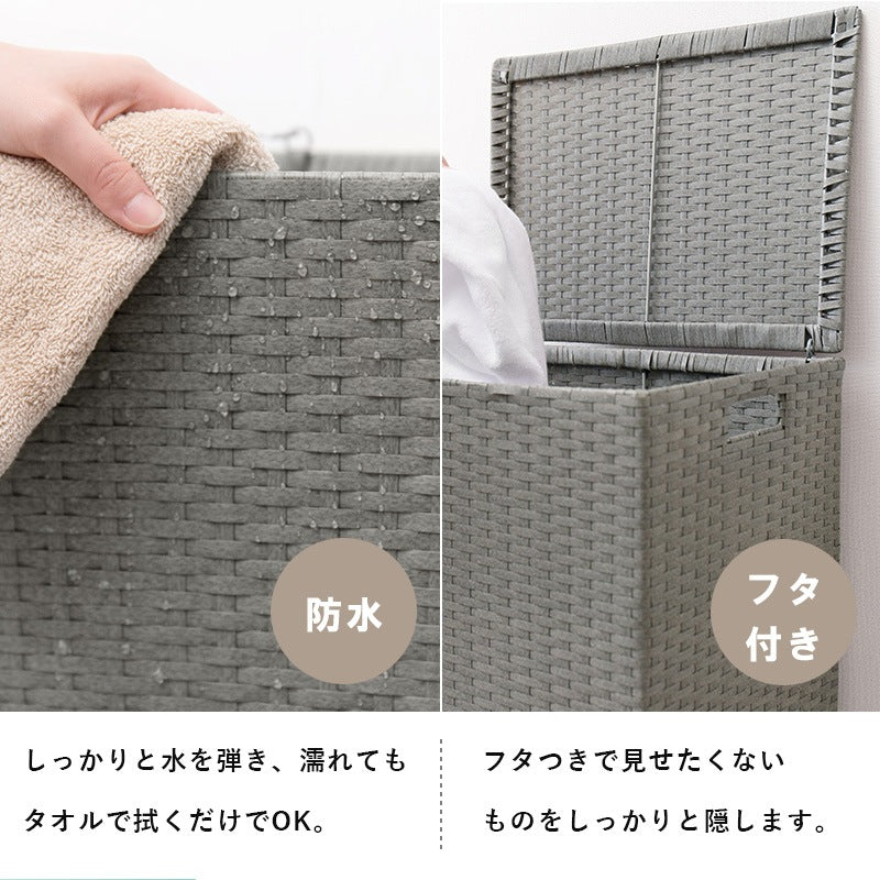 キャスター付 収納ボックス 放り込み ランドリー 子供部屋 RUD 45x32x66cm