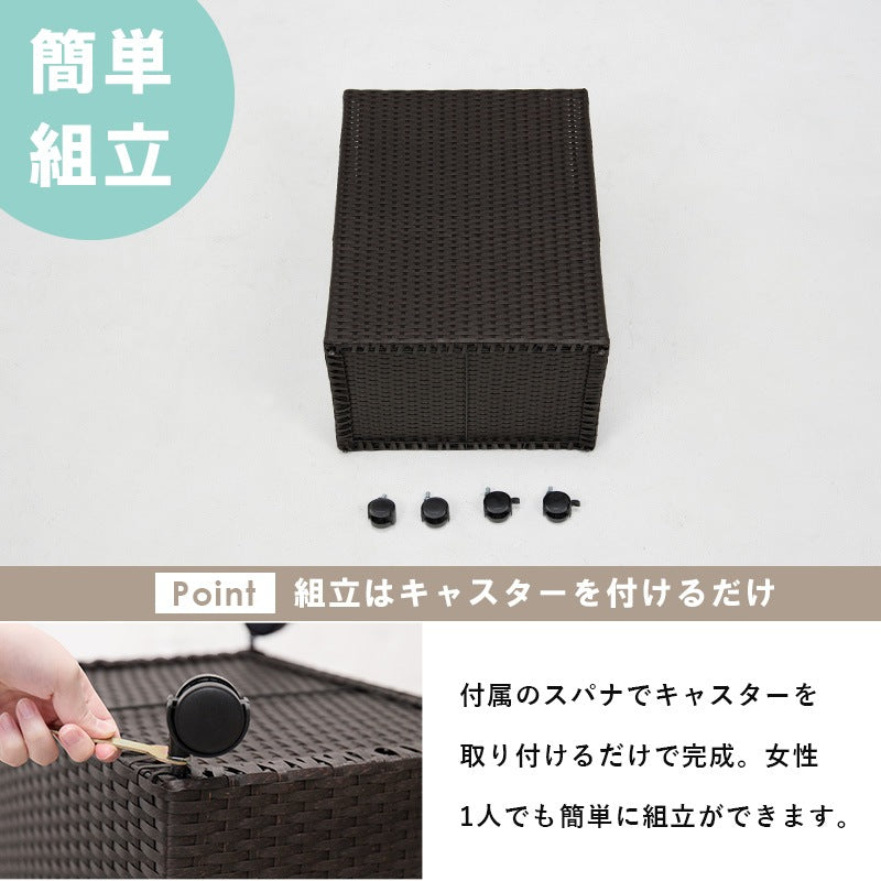 キャスター付 収納ボックス 放り込み ランドリー 子供部屋 RUD 45x32x66cm
