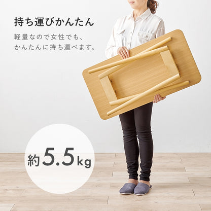 折りたたみ ソファテーブル 高さ60cm 作業テーブル 机 コンパクト収納