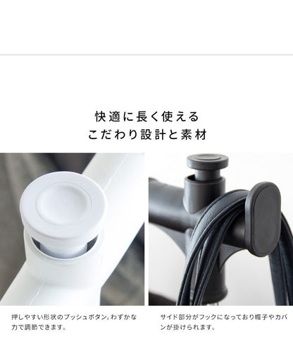 超高耐久ハンガー 頑丈 かんたん高さ調節 クロームメッキ SML キャスター移動