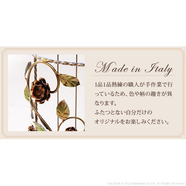 イタリア直輸入 アイアン傘立て コーナー 扇形 ハンドペイント Verona Classic