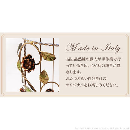 イタリア直輸入 アイアン傘立て コーナー 扇形 ハンドペイント Verona Classic