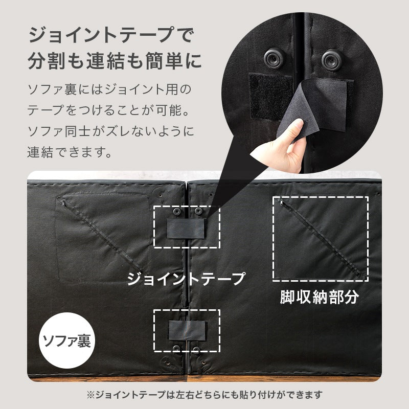 4way ソファベッド 幅180cm リクライニング PVCレザー 分割可能 ソファ／カウチ／ベッド／セパレート