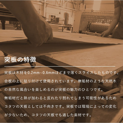 布団不要 こたつテーブル 110x65cm 天然木パイン材 オールシーズン 手元リモコン