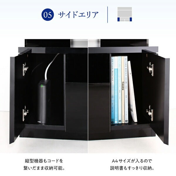 大型 ラグジュアリー 鏡面テレビボード 55インチまで対応 コーナーにも壁面にも