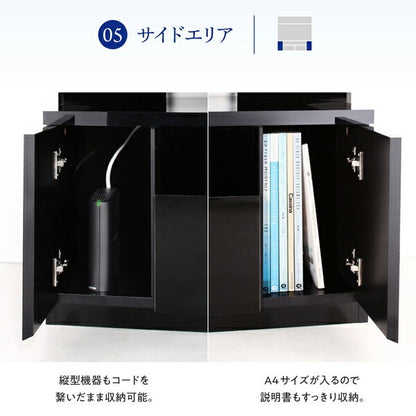 大型 ラグジュアリー 鏡面テレビボード 55インチまで対応 コーナーにも壁面にも
