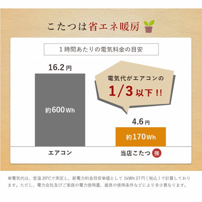 こたつテーブル 80x120cm ヴィンテージテイスト ローテーブル 節電 オールシーズン