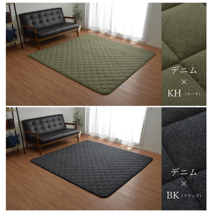 ラグマット 190x190cm こたつ敷布団 シンプル 無地 オールシーズン