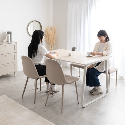 ダイニングテーブル 単品 140x80cm ベル型脚 スタイリッシュ 作業用デスク
