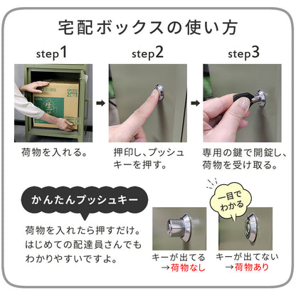 ポスト一体型 宅配BOX 雨や錆に強い ガタつき防止 アンカー／ワイヤー 印鑑ケース