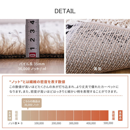 ベルギー製 インテリア 玄関マット 40x60cm ウィルトン織 ベニワレン ふかふかシャギー