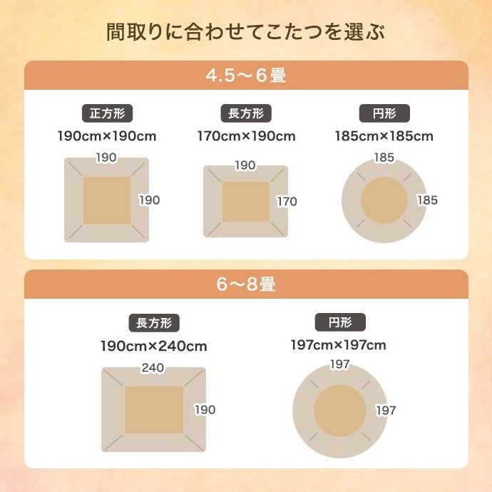 リバーシブル こたつ掛け布団 フェイクラビットファー 直径185cm 洗える フランネル生地