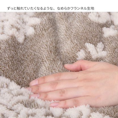 薄掛けこたつ布団 190x190cm オーナメント柄 フランネル生地