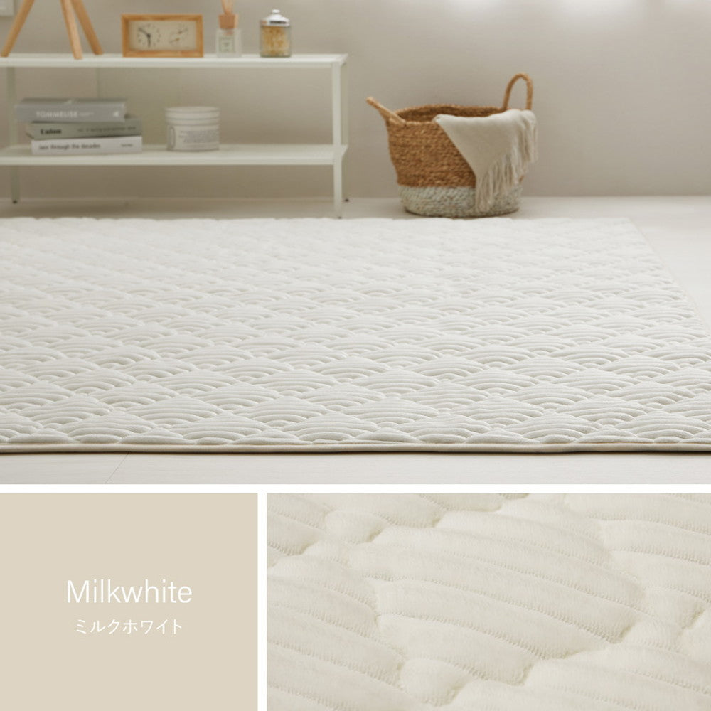 洗えるラグ こたつ敷き布団 130x190cm くすみカラー 床暖房 ホットカーペット対応