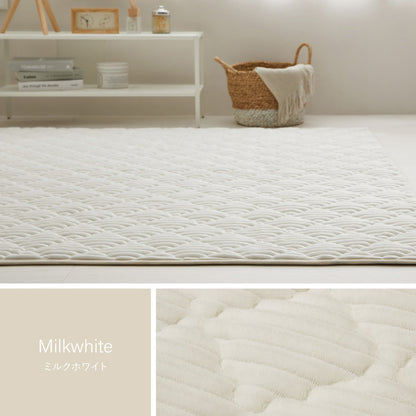 洗えるラグ こたつ敷き布団 130x190cm くすみカラー 床暖房 ホットカーペット対応