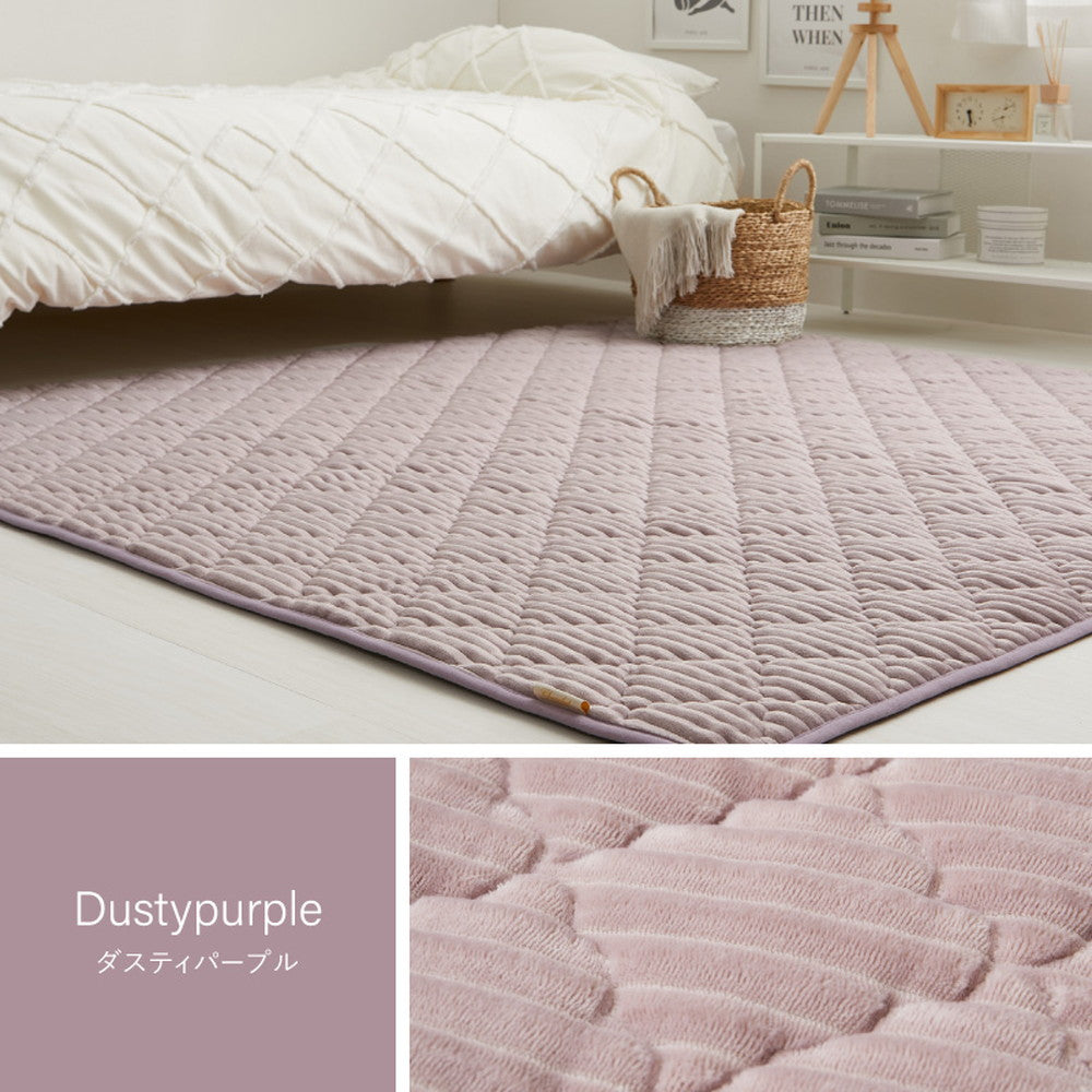 洗えるラグ こたつ敷き布団 130x190cm くすみカラー 床暖房 ホットカーペット対応