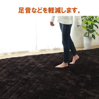 超大判 ふっくらボリュームラグ 防音 保湿 なめらかフランネル
