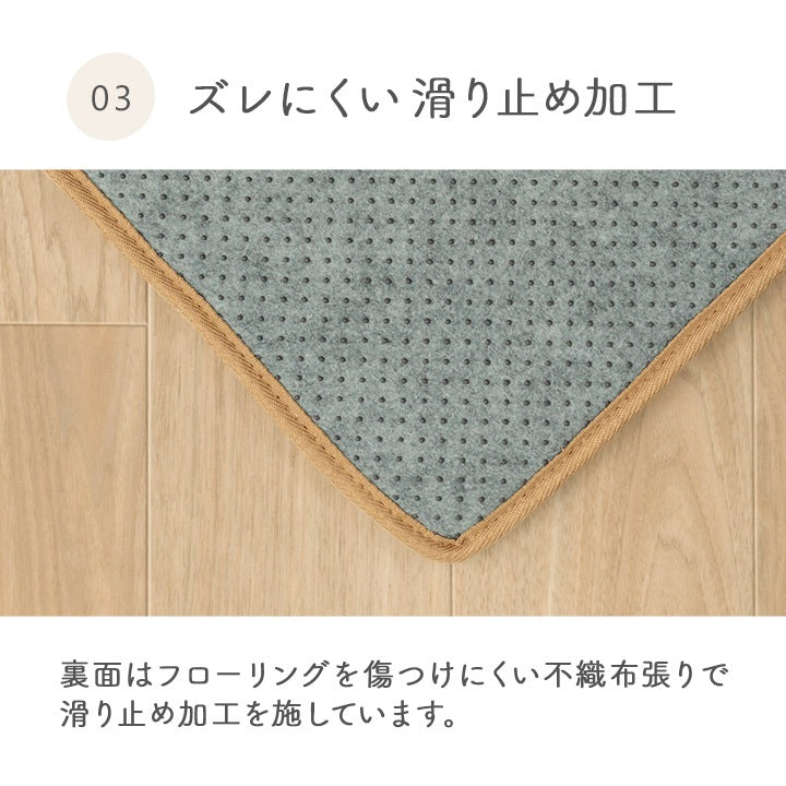 洗える ラグ 幾何学模様 カーペット 立体ジャガード織 クッション性 2size
