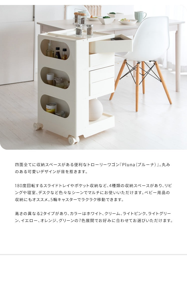 多機能マルチワゴン 2サイズ 大容量 4面収納 コスメワゴン