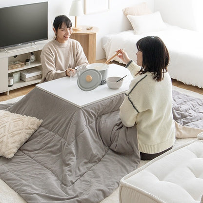 リバーシブル こたつ掛け布団 190x190cm コーデュロイ／フランネル 収納時コンパクト スローケット
