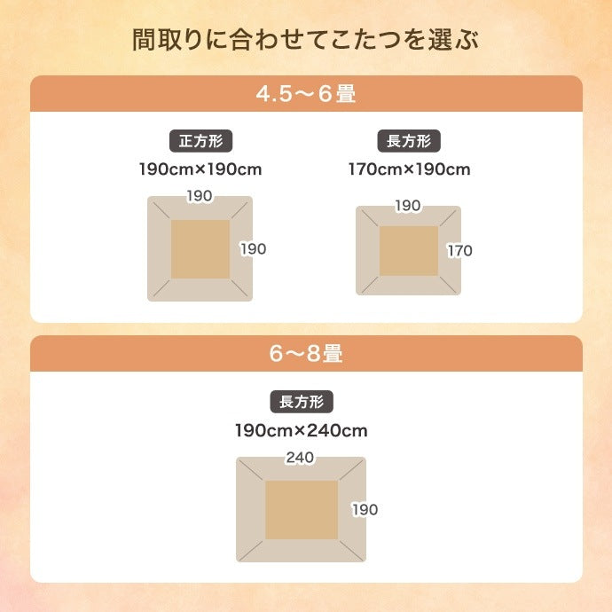 リバーシブル こたつ掛け布団 190x190cm コーデュロイ／フランネル 収納時コンパクト スローケット