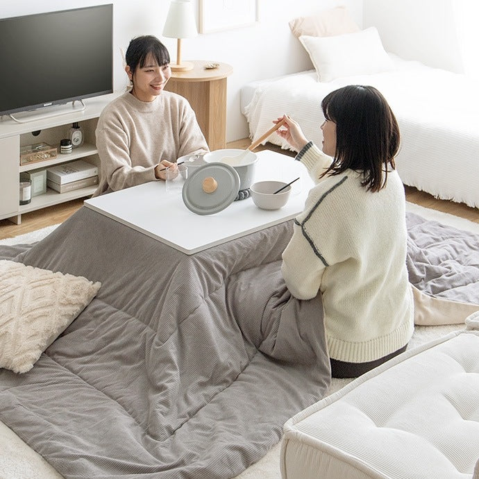 リバーシブル こたつ掛け布団 190x240cm コーデュロイ／フランネル 収納時コンパクト スローケット