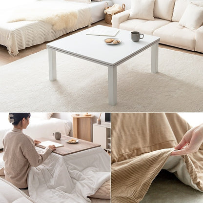 リバーシブル こたつ2点セット （こたつテーブル75x60cm + リバーシブルこたつ掛け布団）