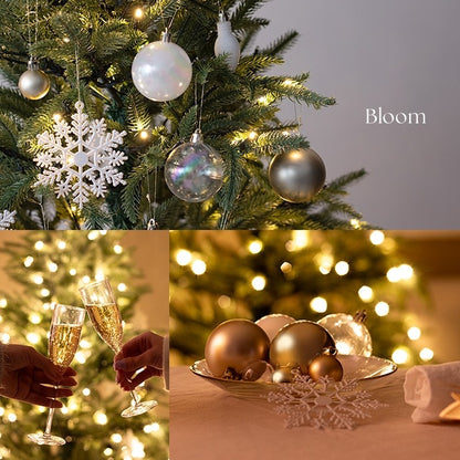 クリスマス用 オーナメントセット 50点 クリスマスツリー 飾り ボール型／雪の結晶／電球型