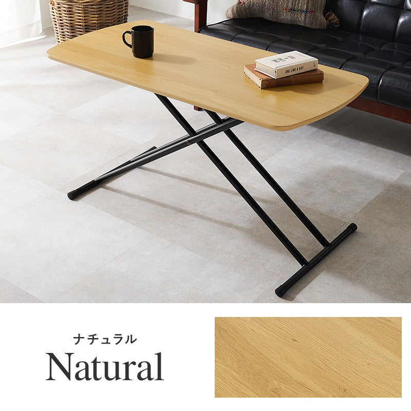 高さ5段階 リフティングテーブル 100x50cm 折りたたみ収納 ハイローテーブル