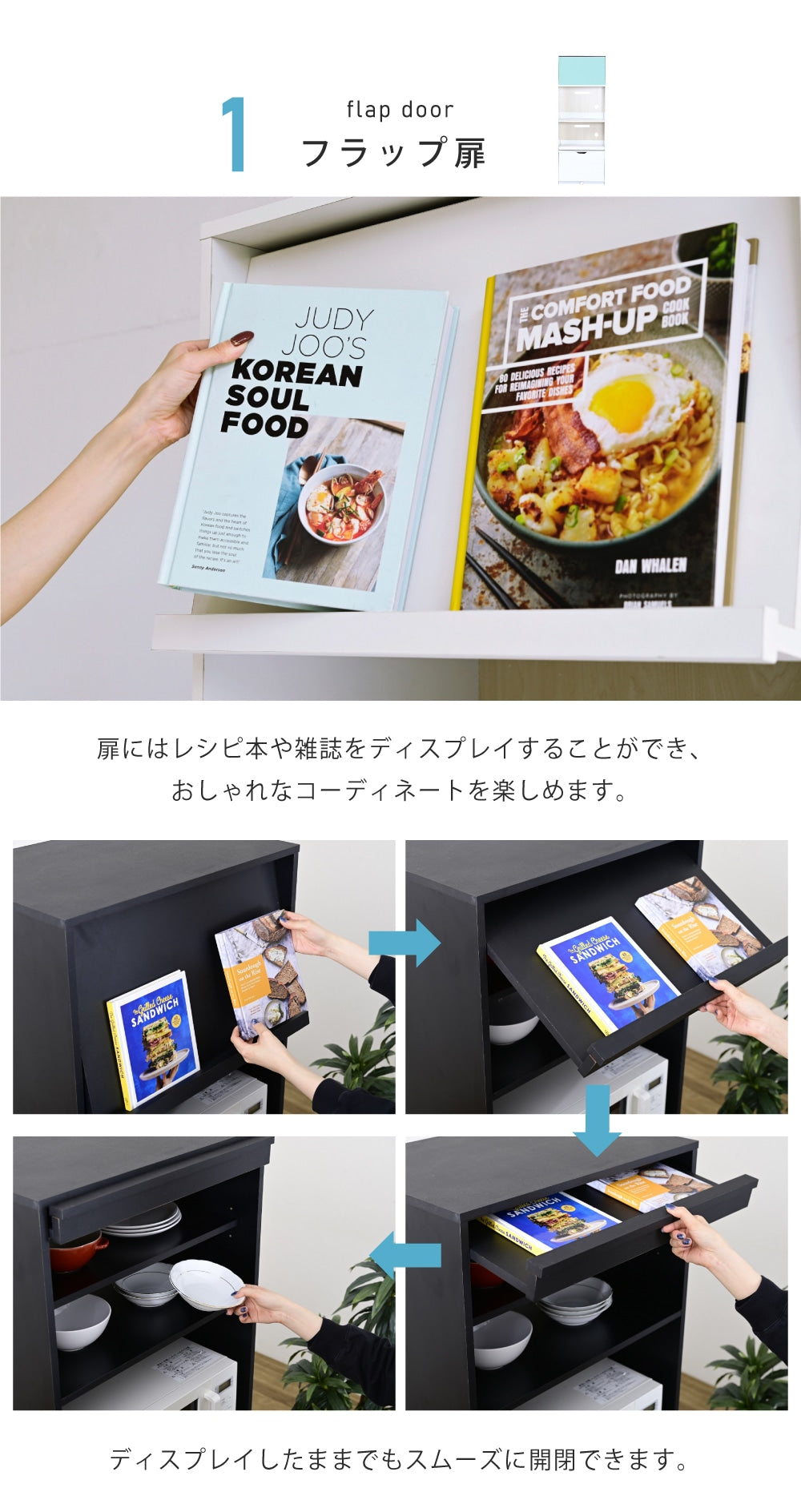 レンジ台 ハイタイプ 高さ160cm スリムキッチンボード 炊飯器ラック スライドレール