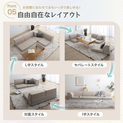 ローソファ 総ウレタン 高反発 フロアコーナー L字ソファ リクライニング機能
