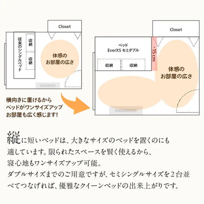 シングルベッド S ショートサイズ 引き出し収納付き ベッドフレーム単品 コンセント付き キッズサイズ