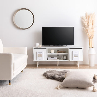 テレビ台 フラップ収納 ローボード 幅110cm コード通し穴 ディスプレイボード 耐荷重20kg 42インチまで推奨