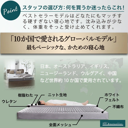 セミダブルマットレス SD 単品 ニット生地 3Dサイドメッシュ 高通気性 軽量