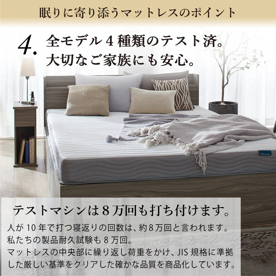 クイーンマットレス Q 単品 ニット生地 3Dサイドメッシュ 高通気性 軽量