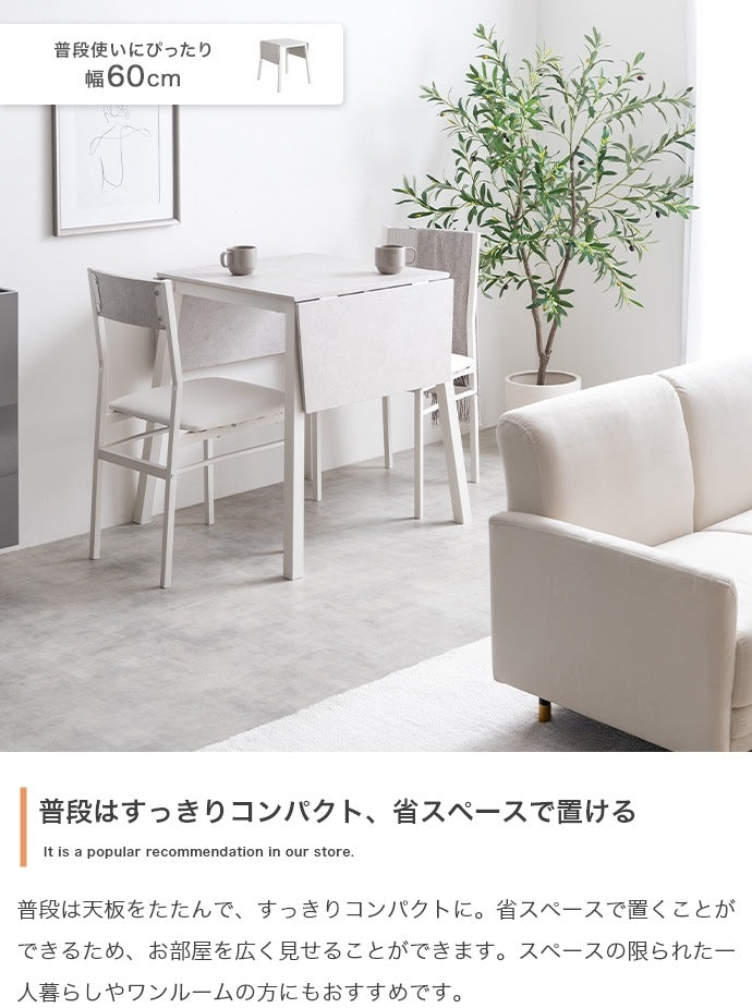 伸縮ダイニングセット (伸縮テーブル + チェア2脚) 来客用 カフェテーブル 耐水
