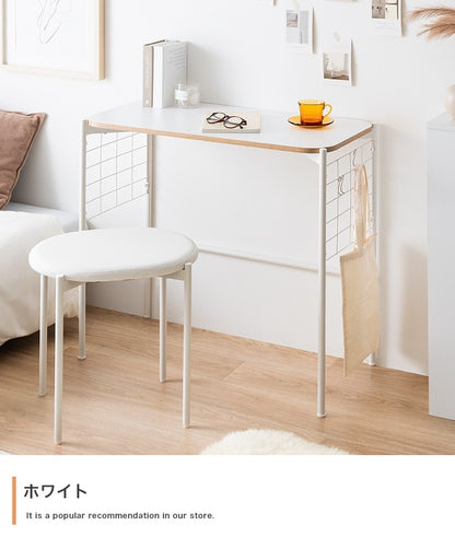 デスク + チェア 2点セット 場所を取らない薄型デスクセット 机 椅子 サイドメッシュボード