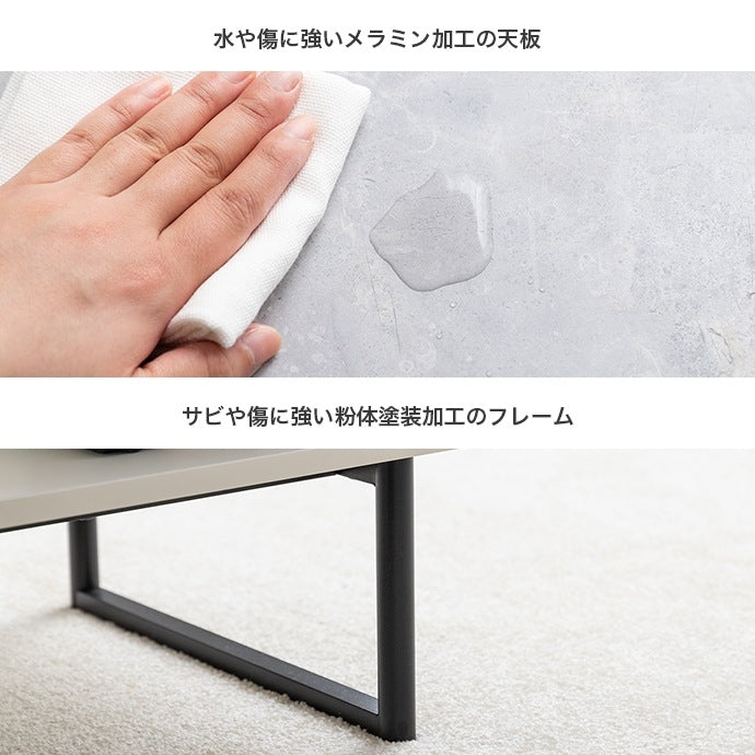 2way テレビ台／ローテーブル 幅80cm ローボード 棚 オープン収納 ディスプレイラック 耐水 リビングボード