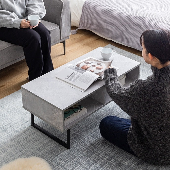 2way テレビ台／ローテーブル 幅80cm ローボード 棚 オープン収納 ディスプレイラック 耐水 リビングボード