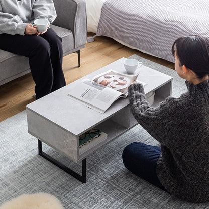 2way テレビ台／ローテーブル 幅80cm ローボード 棚 オープン収納 ディスプレイラック 耐水 リビングボード