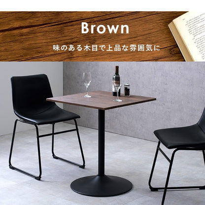 カフェテーブル 60x60cm 正方形 コンパクト 木目柄／石目柄 作業台