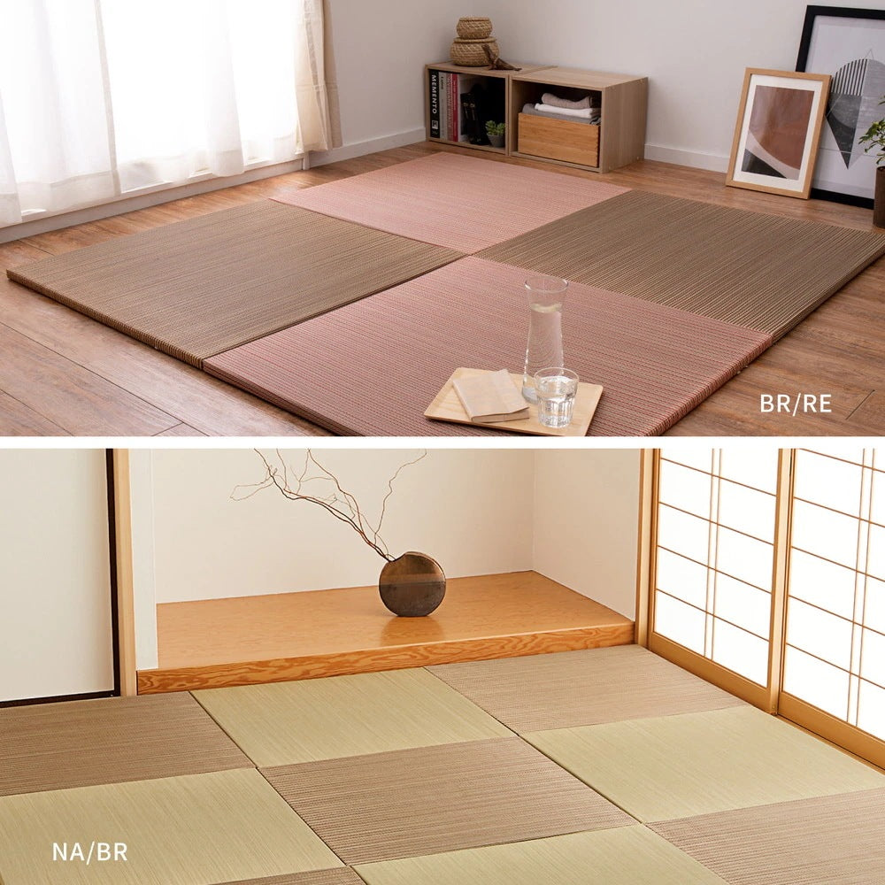 置き畳 6枚セット (1枚あたり82x82cm) 天然い草100% お手軽に和室スペース 軽量で持ち運びラクラク