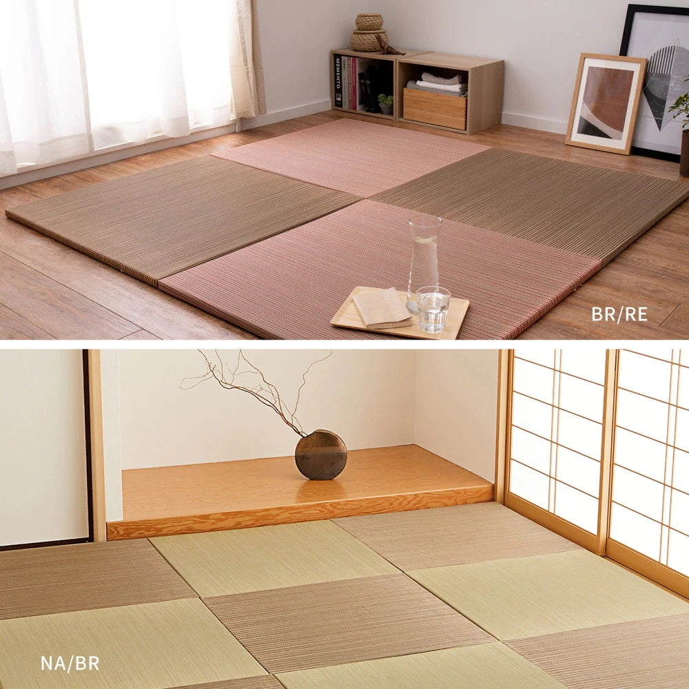置き畳 9枚セット （1枚あたり82x82cm） 天然い草100% お手軽に和室スペース 軽量で持ち運びラクラク