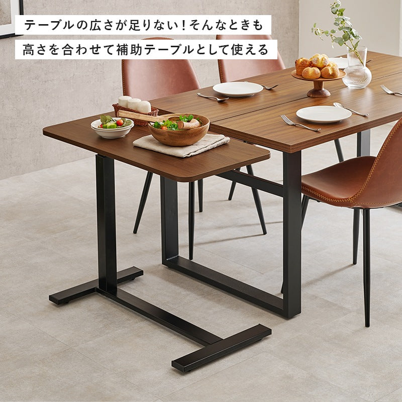 昇降式 ベッドサイドテーブル／ソファサイドテーブル 80x40cm 高さ調整65-94cm