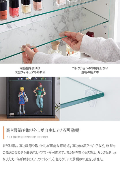 卓上 コレクションケース 60x40cm ガラス扉 ショーケース