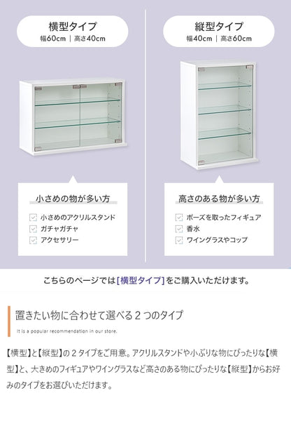 卓上 コレクションケース 60x40cm ガラス扉 ショーケース