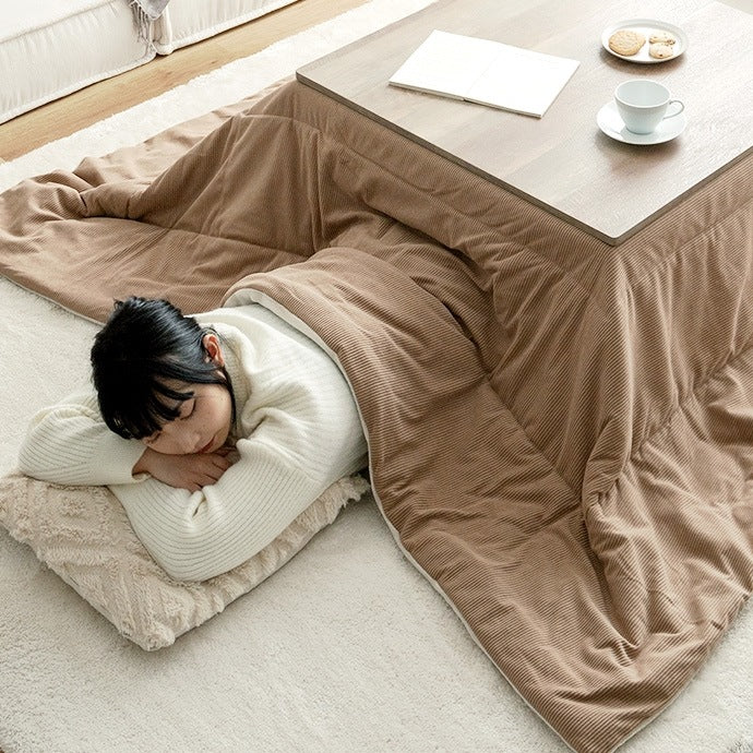 リバーシブル 薄掛け こたつ布団 170x190cm こたつ掛け布団 フランネル生地 コーデュロイ