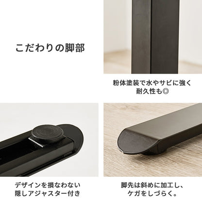ローダイニングテーブル 耐水 110x70cm ソファダイニングテーブル 重厚感 T字脚